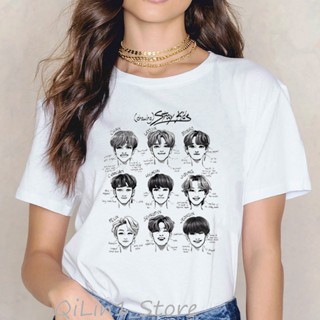 Camisa engraçada de T COM ค่ะ estampa desenho stray KIDS kpop/camiseta feminina 2019 straykids/Hip Hop Harajuku_09