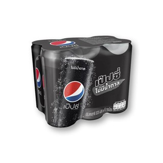 SoftDrink 6กระป๋องน้ำอัดลมและน้ำหวานPepsi 325มล.x น้ำอัดลมเป๊ปซี่เป๊ปซี่ไม่มีน้ำตาล DrinkSoftNoSugar325