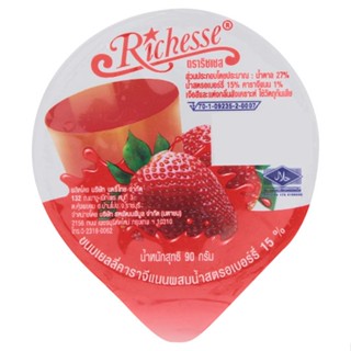 ริชเชส STRAWBERRY เยลลี่รสสตรอเบอรี่ 90ก.RICHESSEJELLY 90 G./CUP