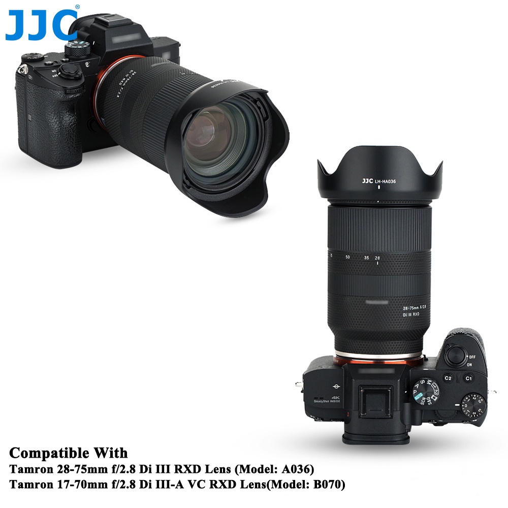 JJC LH-HA036 กล้องเลนส์เปลี่ยน HA036 สำหรับ Tamron A036 B070 เลนส์ Tamron 28-75mm F2.8 Di III RXD เลนส์และ Tamron 17-70mm F2.8 Di III-A VC RXD เลนส์