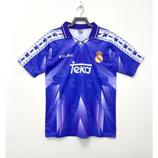 เสื้อกีฬาแขนสั้น ลายทีมชาติฟุตบอล Real Madrid 96-97 Real Madrid S-XXL AAA สไตล์วินเทจ