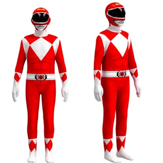 Power Rangers เครื่องแต่งกายเด็กผู้ใหญ่คอสเพลย์ชุดแฟนซีปาร์ต…