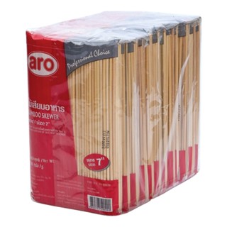 เอโร่ 7 ขนาด ไม้เสียบอาหาร นิ้ว180 กรัมแพ็ค 12ห่อaro BambooSkewers 7"180g x 12