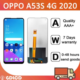 อะไหล่หน้าจอสัมผัสดิจิทัล LCD แบบเปลี่ยน สําหรับ Oppo A53S 4G 2020