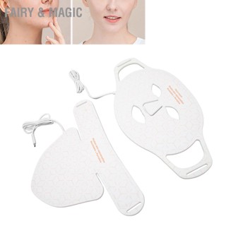 Fairy &amp; Magic Skin Rejuvenation Neck Cover LED IPL ซิลิโคน 4 สี Light Binaural Photon Face สีขาว