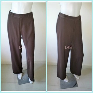 FF01320-กางเกงผ้า สีน้ำตาล แบรนด์ มือสอง C-G เอว 27 นิ้ว