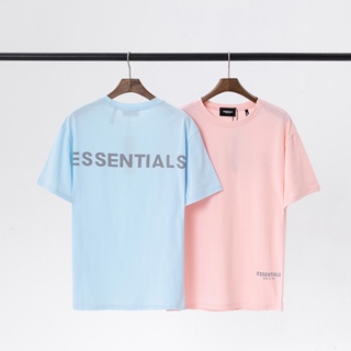 ขายดี พร้อมส่ง เสื้อยืดแขนสั้น ทรงหลวม สะท้อนแสง ลาย FEAR OF GOD FOG ESSENTIALS