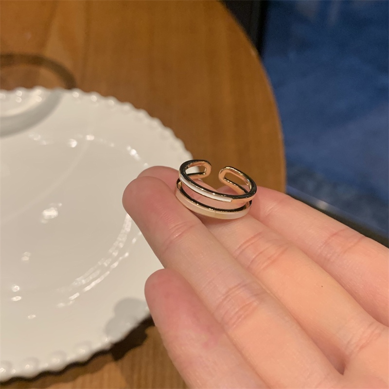 แหวนแฟชั่นเกาหลี ประดับไข่มุก สีทอง ปรับได้ ของขวัญสําหรับนักเรียนหญิง - รูปที่ 6