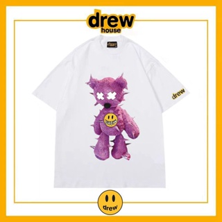 Drew House smiley co-branded Harajuku style bear short sleeve T-shirt summer trendy loose couple cotton t-shirt_01