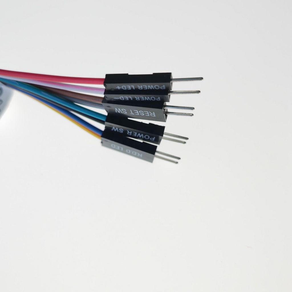 9pin แบบบูรณาการ ATX เมนบอร์ดจัมเปอร์สายต่อรีเซ็ตไฟ SW สวิทช์ HDD LED 20 ซม.
