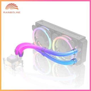 Rain❤  2pcs AIO Tube Sleeve Kits 5V 3Pin ARGB 33cm 30 LED AIO Water Cooler Tubing Vest Soft Rubber for Aura Fusion RGB