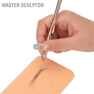 Master Sculptor 2 pcs Cross Head Microblading Pen Rose Gold อลูมิเนียมอัลลอยด์แต่งหน้าคิ้วอายไลเนอร์ Lip Tattoo