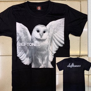 เสื้อยืดแขนสั้น พิมพ์ลายวงร็อค Deftones