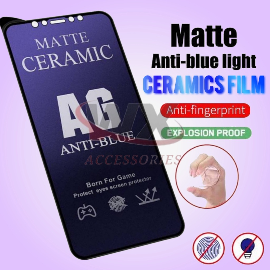 [Shinigami Acc ] [Vivo Y71/S1 Pro/Z1 Pro/T1 Pro ] ANTI BLUELIGHT GLARE MATTE TEMPERED GLASS CERAMIC FILM