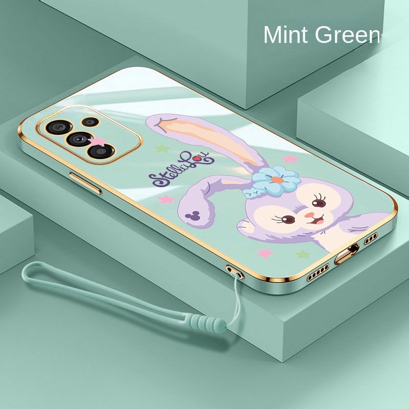 เคสโทรศัพท์มือถือแบบนิ่ม TPU ลาย Stellalou น่ารัก พร้อมสายคล้อง หรูหรา สําหรับ samsung Galaxy S23 FE samsung s23FE S21 S20 FE