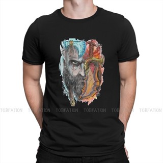 God Of War Crewneck TShirts Ragnarok Old and New Print Homme T Shirt New Trend Clothing Size S-6XL_02