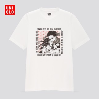 Uniqlo Ghost Slayer Blade เสื้อยืดลําลองสําหรับผู้ชายผู้หญิงแขนสั้นคอก ลม_08