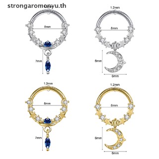 Strongaromonyu จิวจมูก สเตนเลส รูปดาว ดวงจันทร์ เครื่องประดับร่างกาย เซ็กซี่