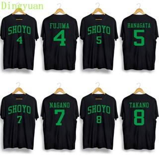 Slam Dunk Shoyo Kenji Fujima Hanagata Takano T-shirt For Men Women Black White Tees Round Neck Unisex T Shirt Tops_09