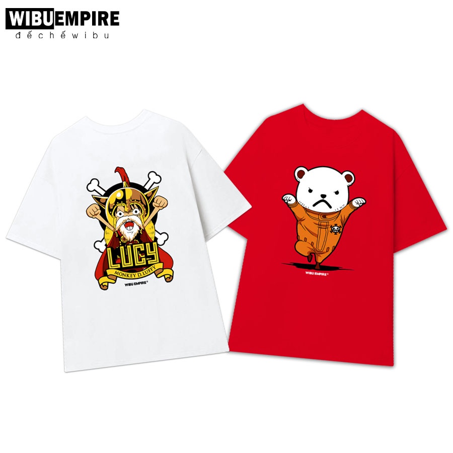 Wibu EMPIRE | เสื ้ อยืด Bepo และ Lucy Luffy Luffy Wide Form | Anime One Piece - เสื ้ อยืดทุกเพศ