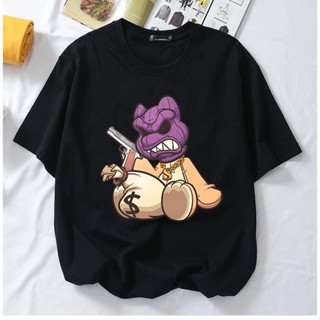 &lt;T-SHIRT PEREMPUAN LELAKI&gt; teddy bear ganas swag street wear ADULT T-SHIRT COTTON BAJU WANITA/WOMEN MEN/BESAR/OVERS_02