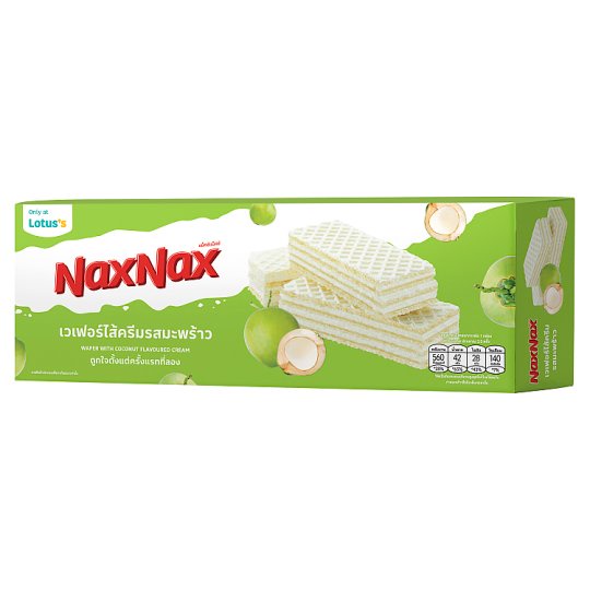 แน็คซ์แน็คซ์เวเฟอร์รสมะพร้าว COCONUT 100ก.NAXNAX WAFERFLAVOURED 100 G.