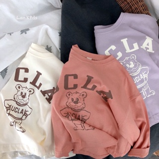 [Babycat] พร้อมส่ง ขายดี เสื้อยืดแขนยาว ผ้าฝ้าย 100% พิมพ์ลายหมี สไตล์เกาหลี ญี่ปุ่น แฟชั่นฤดูใบไม้ผลิ ฤดูใบไม้ร่วง สําหรับเด็กผู้ชาย เด็กผู้หญิง