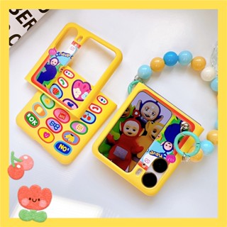 เคสโทรศัพท์มือถือ แบบแข็ง ผิวด้าน กันกระแทก สําหรับ Oppo Find N2 Flip Teletubbies