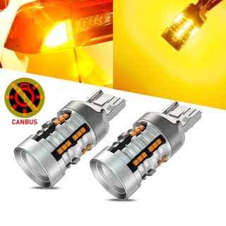 Tuffoo หลอดไฟเลี้ยว Led T20 7440 Wy21W 12v ไม่มีแสงสีเหลือง ทอง แบบเปลี่ยน สําหรับรถยนต์ 2 ชิ้น