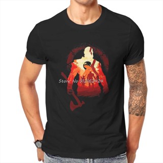 God Of War Kratos Red T Shirt Classic Graphic Summer Loose Cotton MenS Clothing Harajuku_02