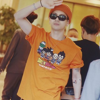 เสื้อยืดผ้าฝ้าย ใส่ได้ทั้งชายและหญิงsuitable[Pjack] เสื้อยืด พิมพ์ลายการ์ตูน DragonBall Z Dragon Ball Joint Q Version V