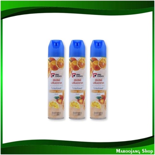 สเปรย์ปรับอากาศ กลิ่นส้ม Air Freshener Spray Orange 300 มล. (แพ็ค3+1กระป๋อง) โปรช้อยส์ Pro Choice สเปรย์ ปรับอากาศ