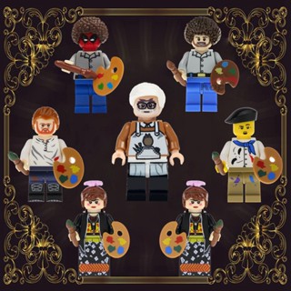 Bob Ross Miyazaki Hayao Frida Kahlo บล็อคตัวต่อของเล่น ของขวัญวันเกิด สําหรับเด็ก DIY