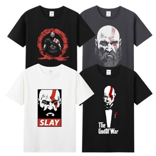 Pure Cotton Round Neck Short-Sleeved Game T-Shirt Male Youth Student Bottoming Shirt God Of War PS Master Kui_02