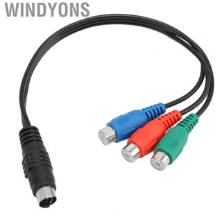 Windyons S Video 7 Pin Male to 3RCA Female Cable 7 Pin to AV Cable  Adapter Cable