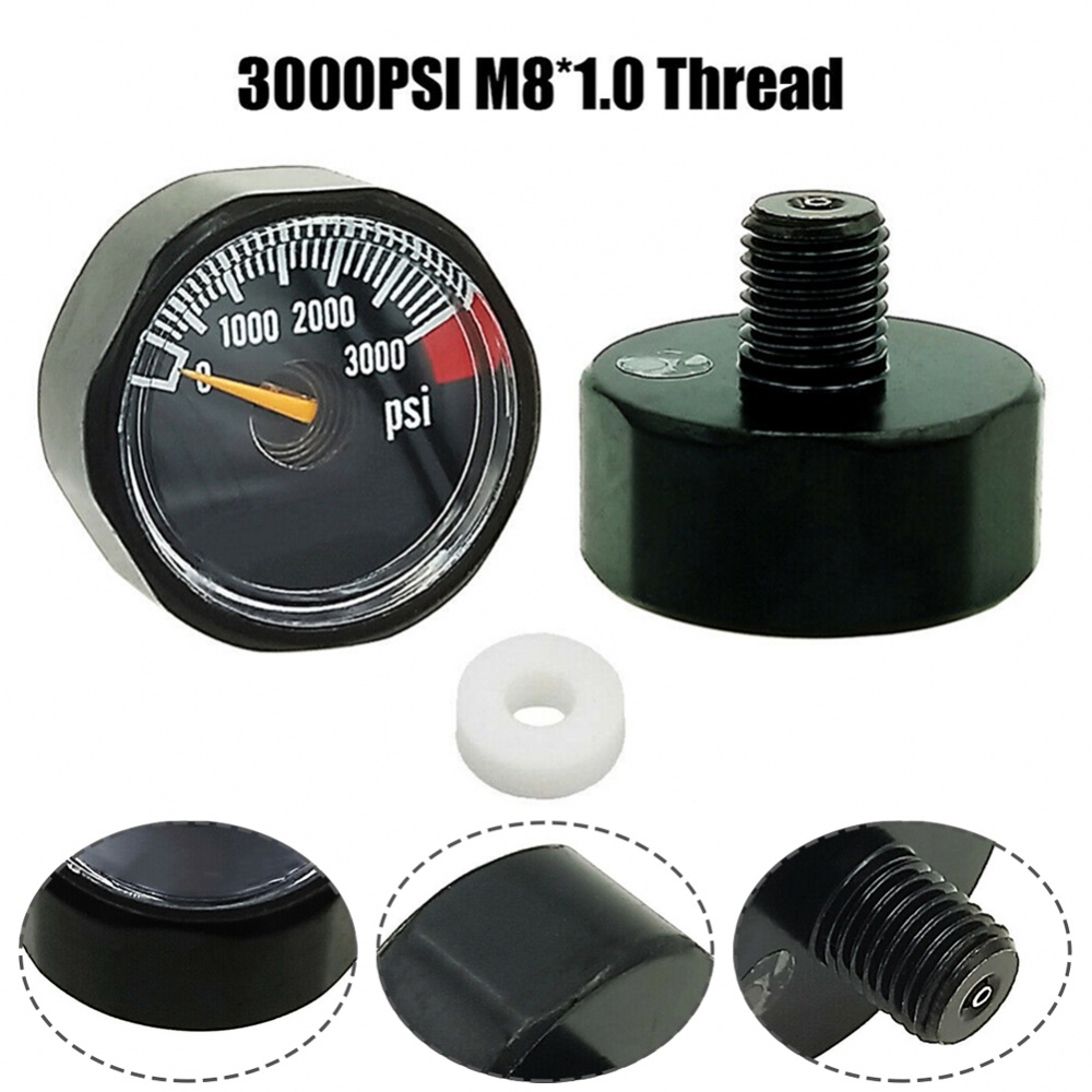 เครื่องวัดความดัน 3000 Psi สีดํา Micro Gauges PCP HPA ถังสําหรับ HPA ถัง CO2