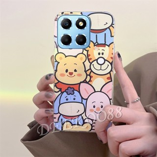 ใหม่ เคสโทรศัพท์มือถือ TPU นิ่ม ปิดด้านหลัง ลายการ์ตูนแมว เสือน่ารัก สีชมพู สําหรับ Honor X8a X8 X6 X9 4G 5G HonorX8a 2023