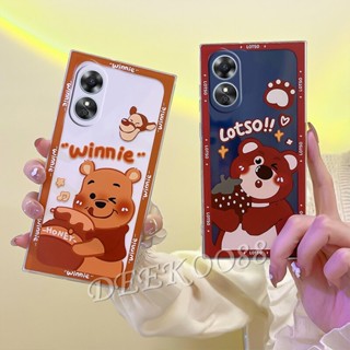 ใหม่ เคสโทรศัพท์มือถือแบบนิ่ม TPU ลายการ์ตูนหมีสตรอเบอร์รี่น่ารัก สําหรับ OPPO A78 A17K Reno8 T Reno 8 8T 4G 5G 2023 Reno8T OPPOA78