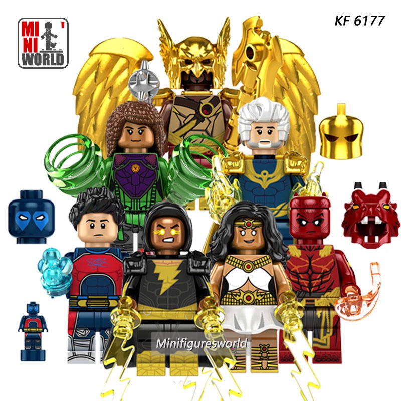 ฟิกเกอร์ Black Adam Minifigures Hawkman Doctor Fate Sabbac Cyclone Atom Smasher Movie Series ขนาดเล็ก ของขวัญ ของเล่นสําหรับเด็ก