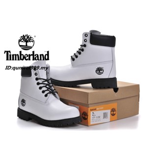 Qu230316 มาใหม่ Timberland รองเท้ากีฬาลําลอง ข้อสูง สวมใส่สบาย สีขาว สีดํา แฟชั่นสําหรับผู้ชาย และผู้หญิง