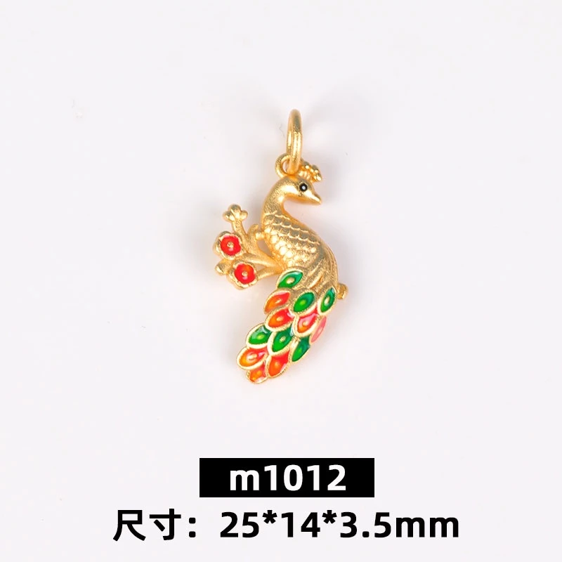 จี้ทรายทองรูปนกยูง ยีราฟ สไตล์จีนโบราณ สำหรับสร้อยข้อมือ DIY thumbnail 6