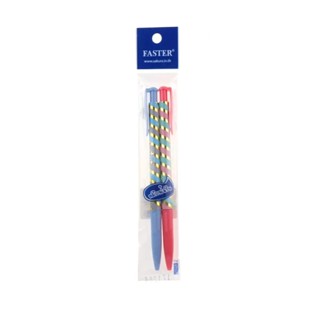 HOMEHAP FASTER ปากกาลูกลื่น หมึกน้ำเงิน รุ่น CX919-RB-2 (แพ็ค 2) ปากกา