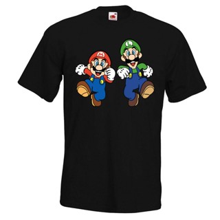 เสื้อยืด ผ้าฝ้าย 100% พิมพ์ลายการ์ตูนเกม Odel Mario &amp; Luigi Super Nintendo Luigi Wario สวมใส่สบาย_12