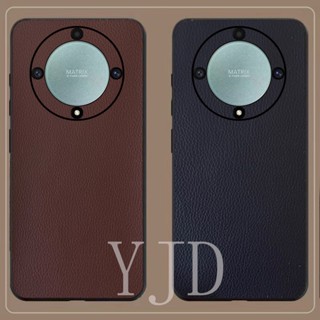 Yjd เคสโทรศัพท์มือถือหนัง บางมาก กันกระแทก สีพื้น สําหรับ Honor X9a 5G