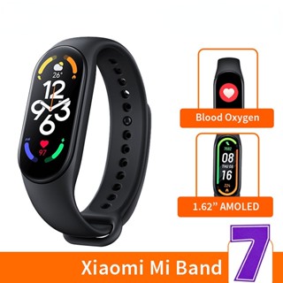 Xiaomi Mi Band 7 สร้อยข้อมือสมาร์ท 6 สี หน้าจอ AMOLED Miband 7 ออกซิเจนในเลือด ฟิตเนส แทรกเกอร์ บลูทูธ กันน้ํา