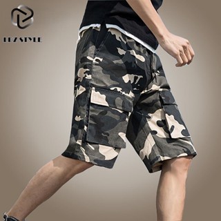 🔥พร้อมส่ง&amp;COD🔥กางเกงขาสั้นลำลองสำหรับผู้ชาย Breathable Camo Workwear กางเกงยุทธวิธีสำหรับผู้ชาย