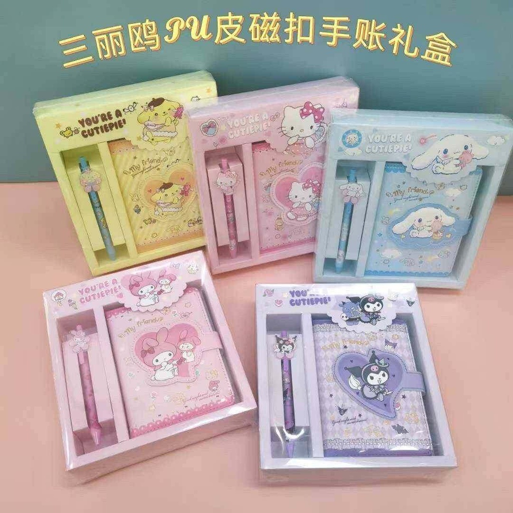 เซ็ตสมุดจดพร้อมปากกาลูกลื่น หมึกดำ- สมุดจดน่ารัก - ขนาด 15.5×11 cm - ขนาด A6 -