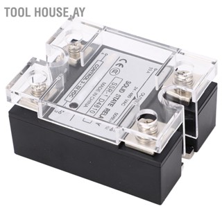 Tool House.ay 10A โซลิดสเตตรีเลย์ DC ควบคุม AC SSR โมดูลรีเลย์เซมิคอนดักเตอร์ 24-480VAC แรงดันโหลด