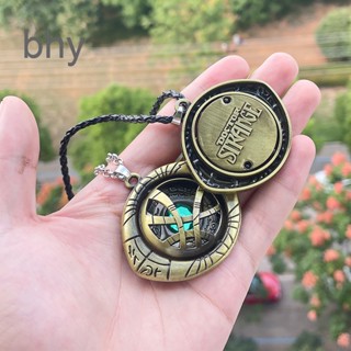 Bhy สร้อยคอหนัง จี้อะนิเมะ Doctor Strange Avengers Eye of Agamotto สไตล์วินเทจ เครื่องประดับ สําหรับผู้ชาย