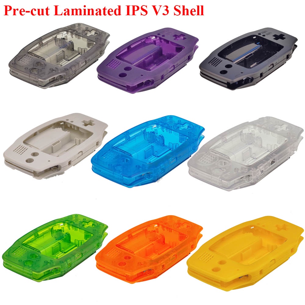 เปลือกหุ้มทดแทนที่กำหนดเองสำหรับ GBA IPS3.0 เคสเปลือกลามิเนตสำหรับ Gameboy Advance IPS V3 Gaming Cas